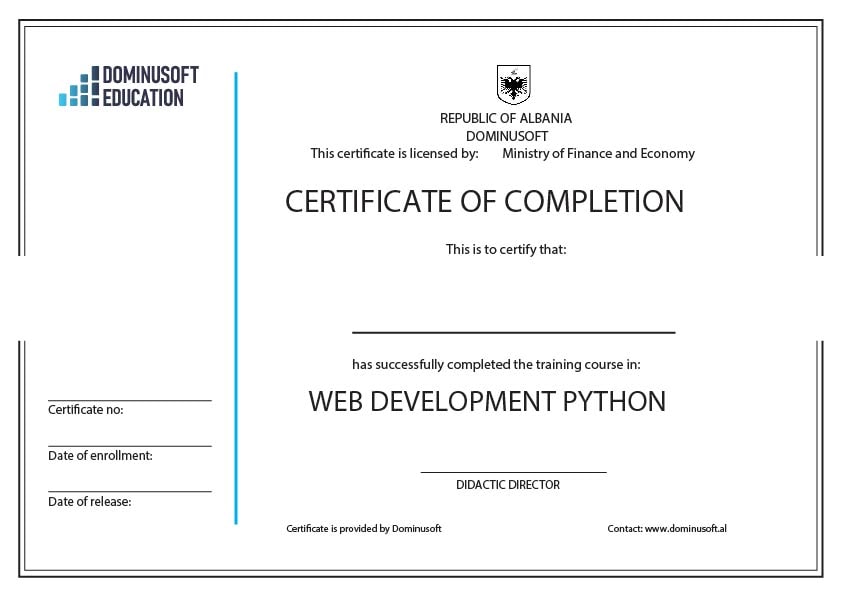 Çertifikata-Web Development Python